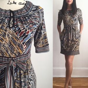 BCBGMaxAzria Tie Waist Dress with Pockets